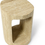 Bianca Travertine Side Table