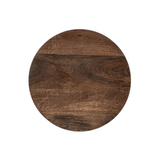 Andra Leather Round Accent Table
