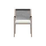Sherwood Outdoor Dining Armchair, Weathered Grey