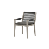 Sherwood Outdoor Dining Armchair, Weathered Grey