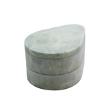 Alabaster Teardrop Double Swivel Box
