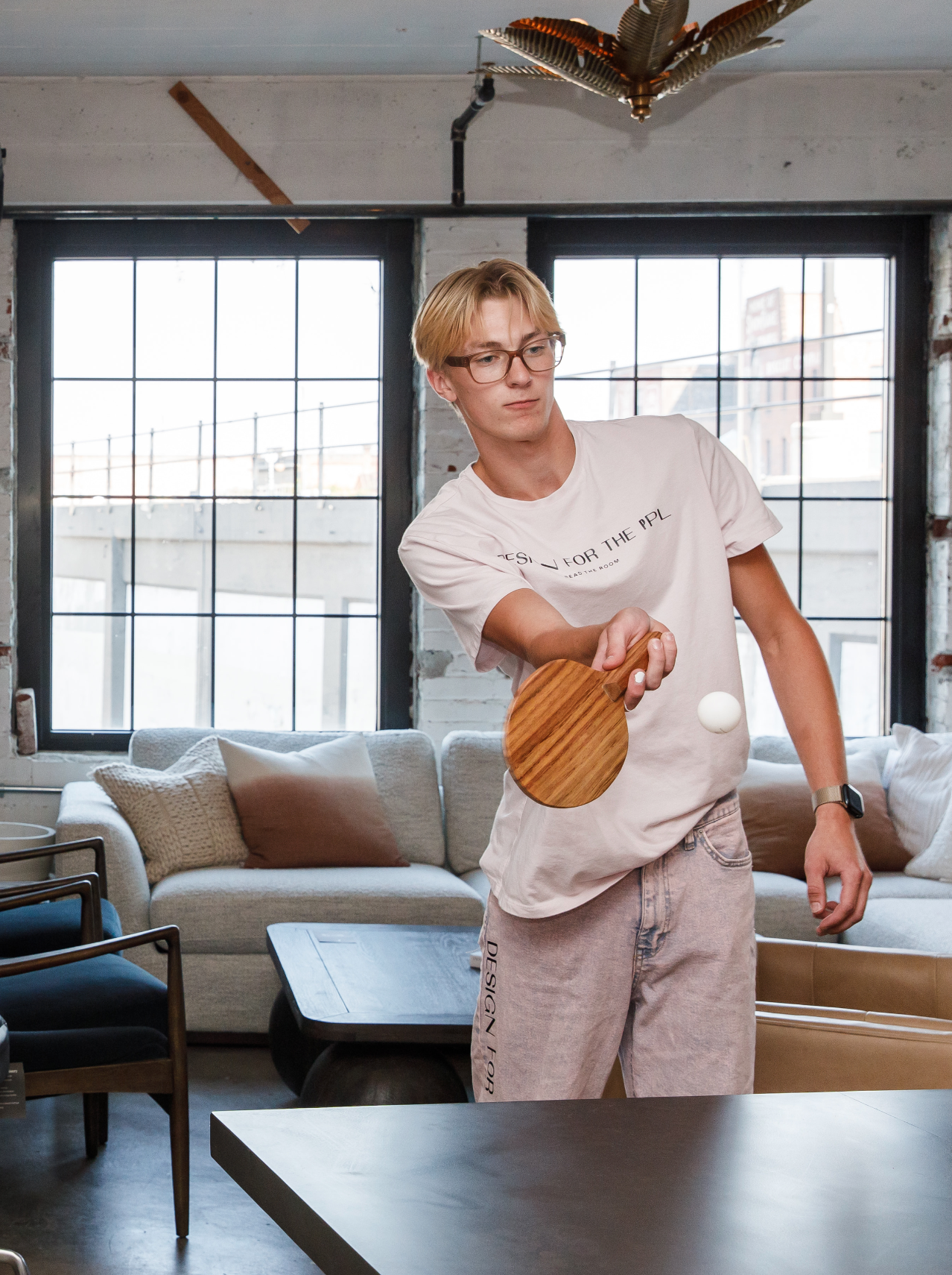 owen rice, playing ping-pong