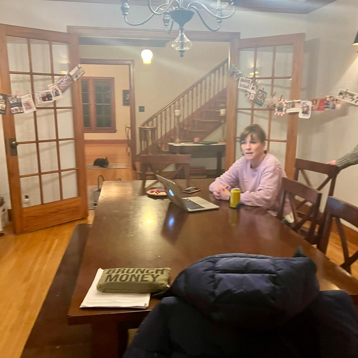 a messy dining room space before day with a designer