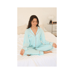 Bamboo PJ Set Blue with Red Piping | Design for the PPL