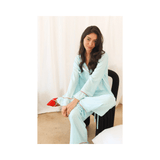 Bamboo PJ Set Blue with Red Piping | Design for the PPL