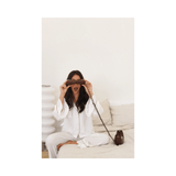 Bamboo PJ Set White with Brown Piping | Design for the PPL