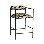 Barbana Counter Stool Ocelot Embrodery | Design for the PPL