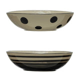 Black & Cream Hand - Painted Serving Bowl | Design for the PPL