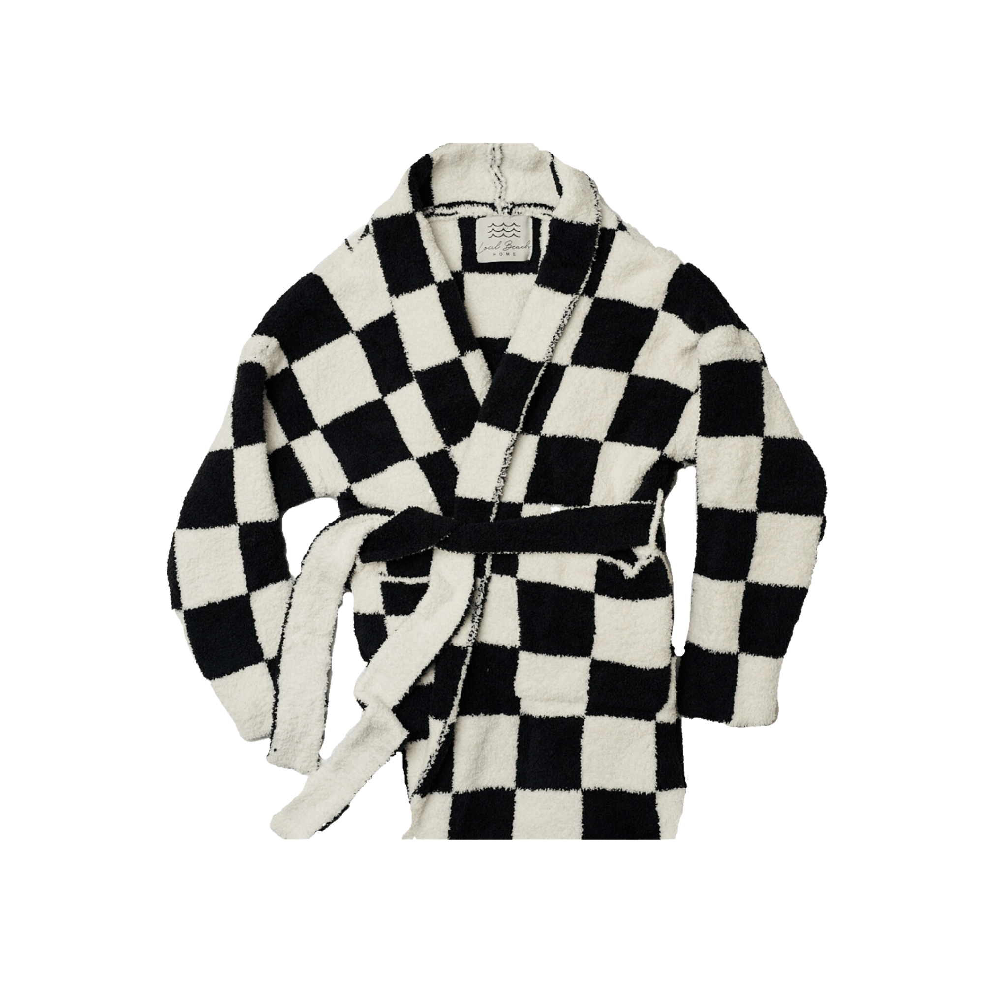 Black Luxe Checkered Robe | Design for the PPL