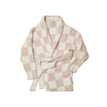 Cream Luxe Checkered Robe | Design for the PPL