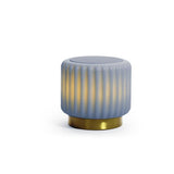 Dentelles speaker + Light USB recharge BLUEBERRY/GOLD | 12,5 cm | Design for the PPL