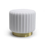 Dentelles White speaker + Light USB recharge gold base | 12,5 cm x 13,5 | Design for the PPL