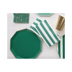Emerald Green Cabana Stripe Party Napkins | Design for the PPL