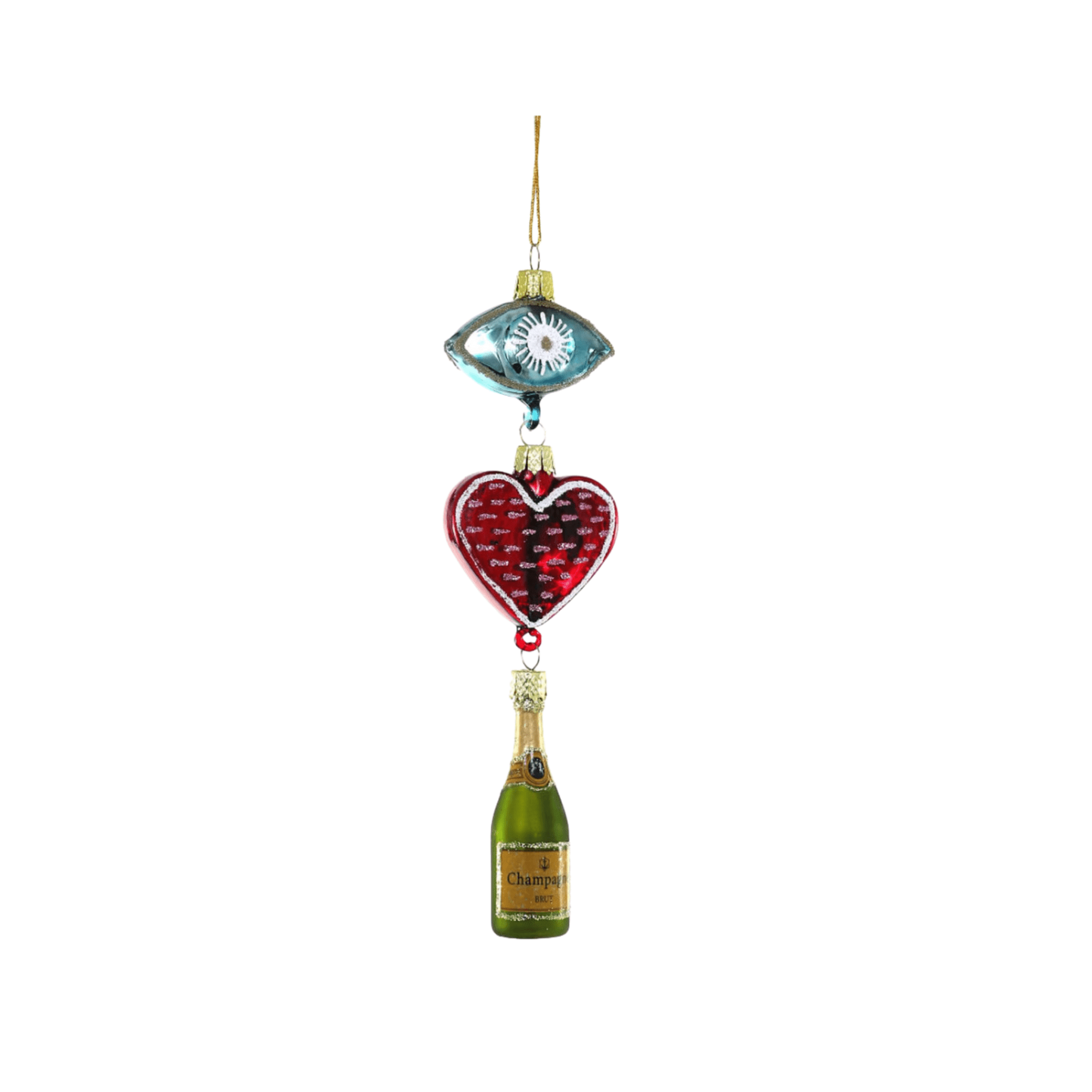 Eye Heart Champagne Ornament | Design for the PPL