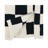 Hooded Black Luxe Checkered Robe | Design for the PPL