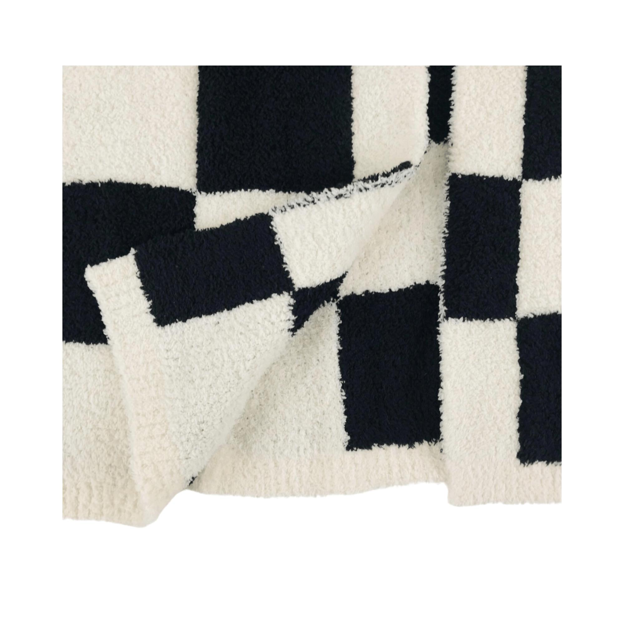 Hooded Black Luxe Checkered Robe | Design for the PPL