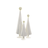 Ivory Pearl Pleated Trees S/3 | Design for the PPL