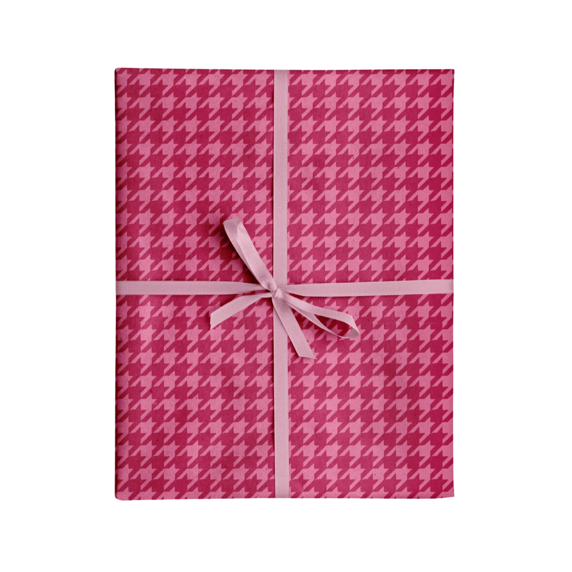 Red and Pink Houndstooth Wrapping Paper Roll | Design for the PPL