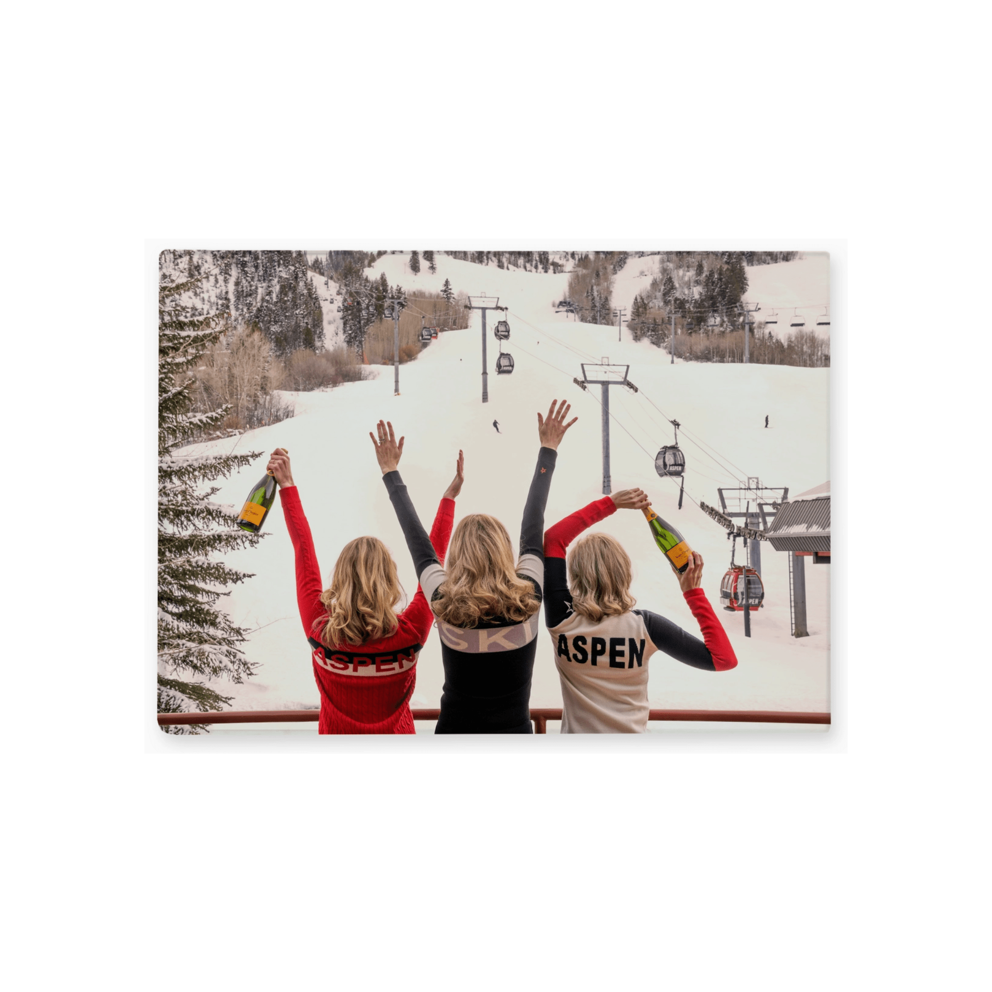 Ski Girls with Champagne Cutting Board | Design for the PPL