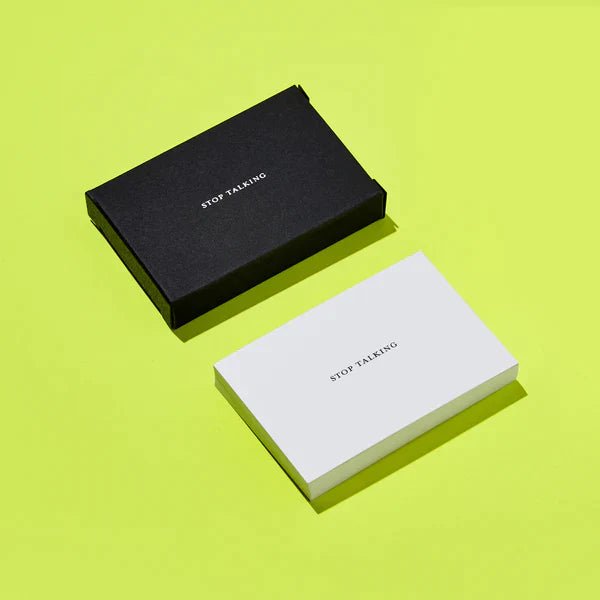 Stop Talking Calling Cards | Design for the PPL