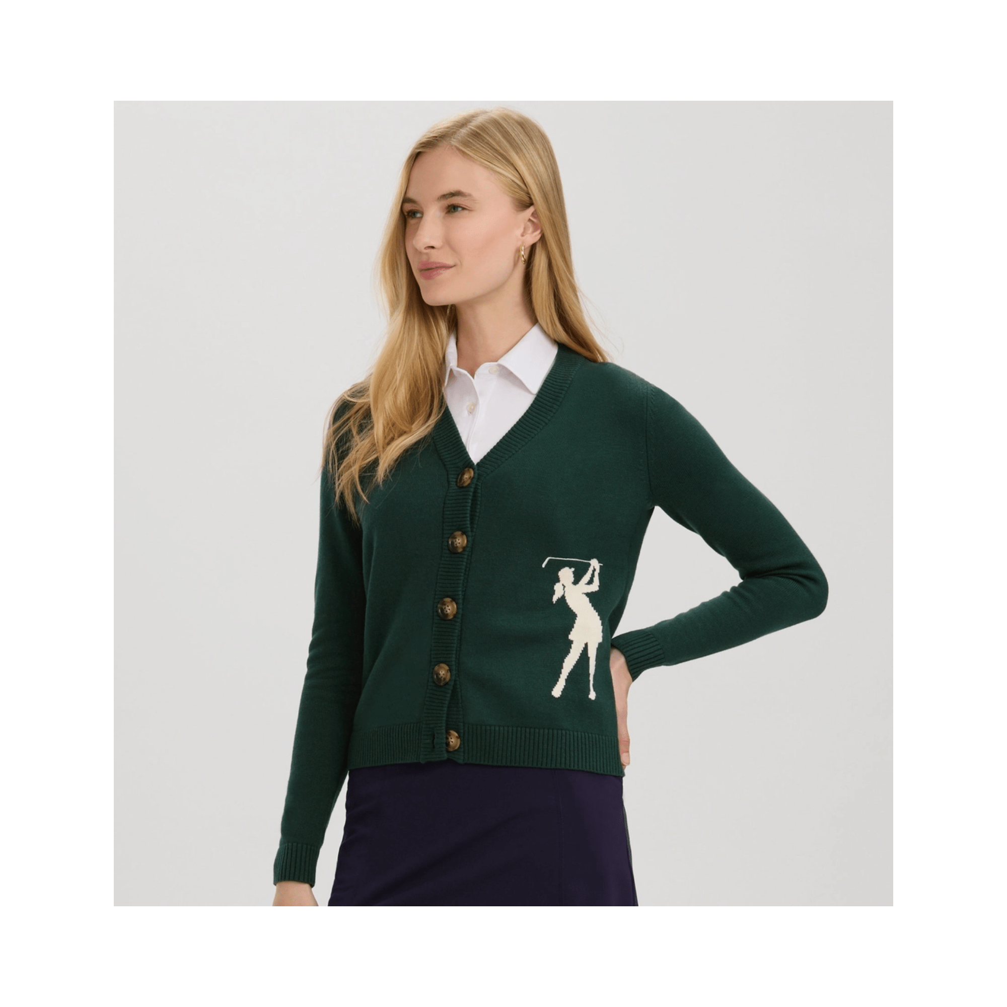 Swinging Golfer Cardigan | Design for the PPL