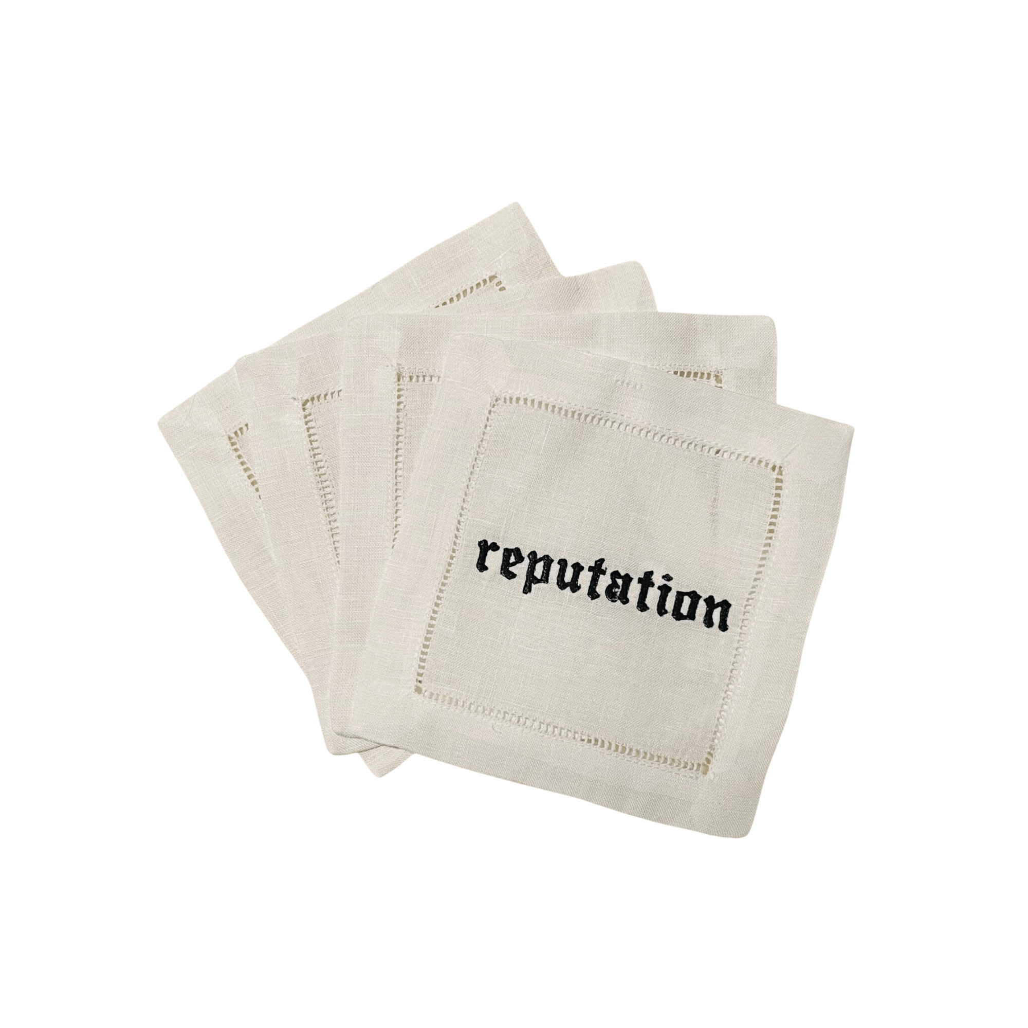 Taylor Swift Reputation Embroidered Cocktail Napkins | Design for the PPL