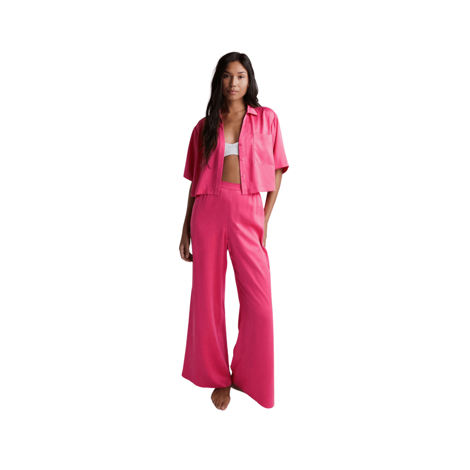 Washable Silk HR Pant Set Flamingo | Design for the PPL
