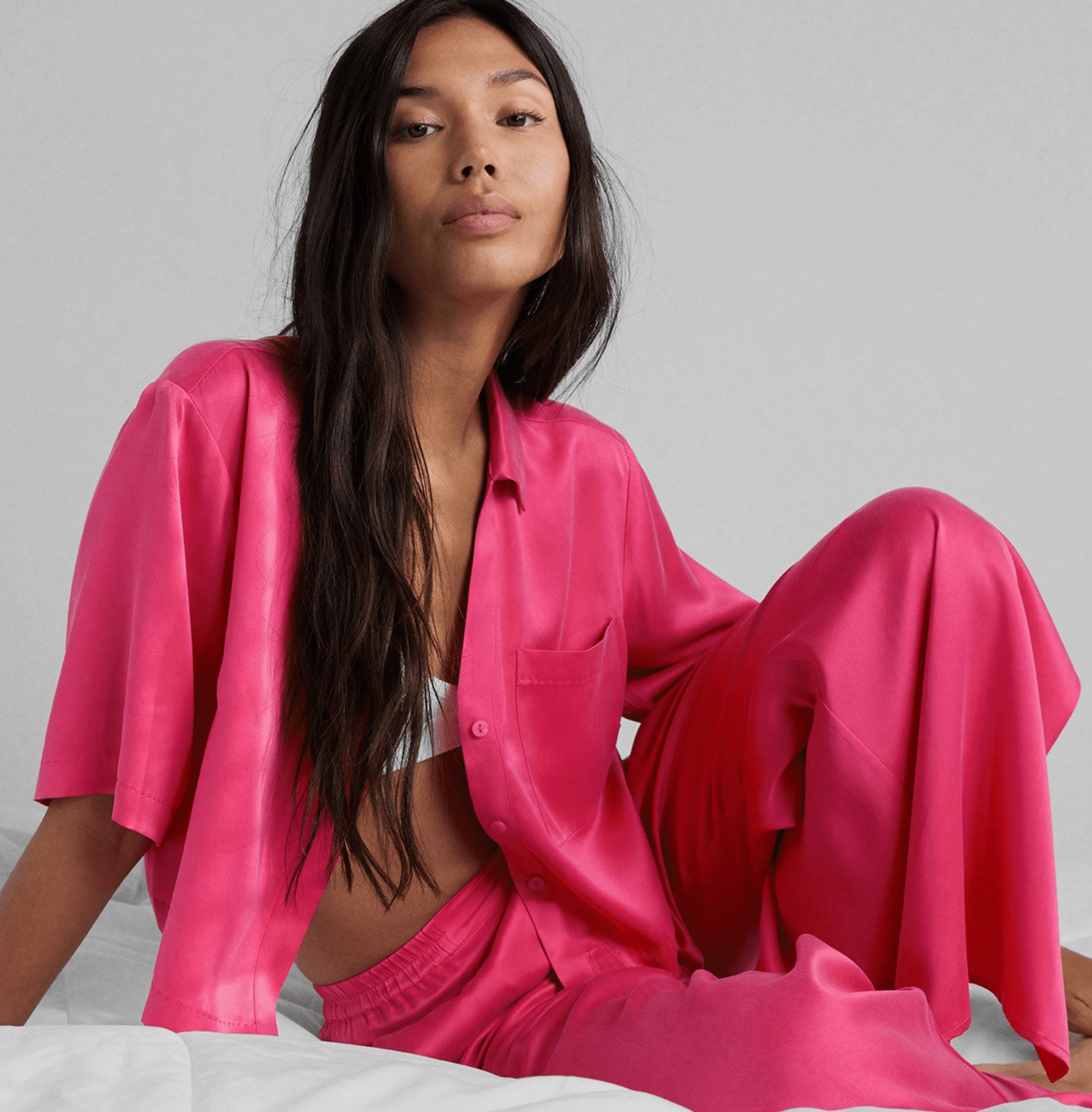 Washable Silk HR Pant Set Flamingo | Design for the PPL