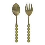Set of Two Hyaline Bubble Salad Servers - Nude