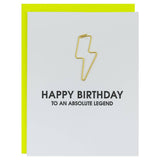 Absolute Legend Birthday - Paper Clip Letterpress Card