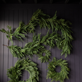 Norfolk & Cypress Wreath - 34"
