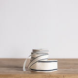 Black Stripe Woven Ribbon