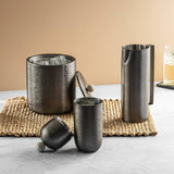 Temari Hammered Black and White Shaker