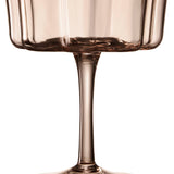 Flower Wave Coupe Cocktail Glasses | Set of 6 | Venus Brown