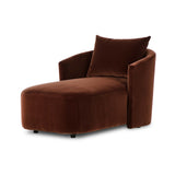 Farrah Chaise Lounge in Surrey Auburn velvet