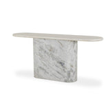Oranda Console Table Polished White Marble