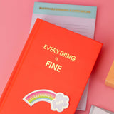 Everything Is Fine - Hardcover Daily Journal - Neon Orange