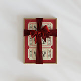 North Pole Ticket Red Art Print