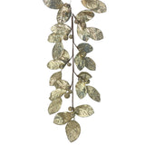 Icy Ice Metallic Magnolia Leaf Ball Garland 50" - Champagne