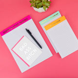 Adulting + Other Hard Shit - Lined Notepad - Sea Foam Green - 65 perforated pages - 5x8