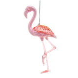 6.7" Plastic Iridescent Finish Flamingo Ornament