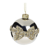 Ball with Jewelled Bow Christmas Ornament