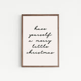 Merry Little Christmas Wall Art Print