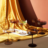 Venus Ribbed Champagne Coupe - Set of 6