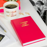 Famous Last Words - Hardcover Daily Journal - Crimson