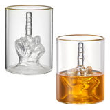 Middle Finger Whiskey Glass 12.5 OZ