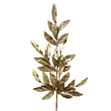 Mixed Glitter Metallic Bay Leaf Spray - Gold 30"