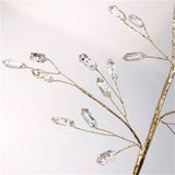 ELEGANT ACRYLIC AMETHYST GEM SPRAY - CHAMPAGNE - 21"