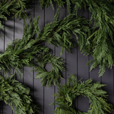 Norfolk & Cypress Wreath - 34"