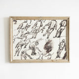 Vintage Winter Skaters Art Print